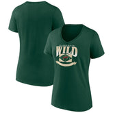 NHL Minnesota Wild Women's Slapshot V-Neck T-Shirt