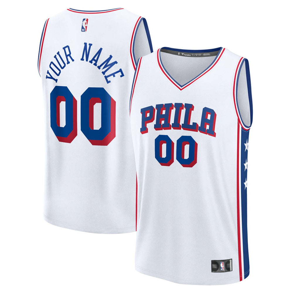 Fanatics Philadelphia 76ers Youth Fast Break Custom Replica Jersey