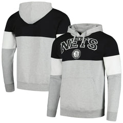 Fanatics Brooklyn Nets Contrast Pieced Pullover Hoodie