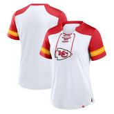 Women's Foiled Primary Lace-Up T-Shirt - Kansas City Chiefs T-shirts