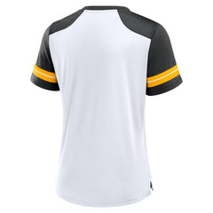 Women's Foiled Primary Lace-Up T-Shirt - Pittsburgh Steelers T-shirts