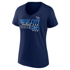 Women's Hometown Defensive Stand V-Neck T-Shirt - Tennessee Titans T-shirts
