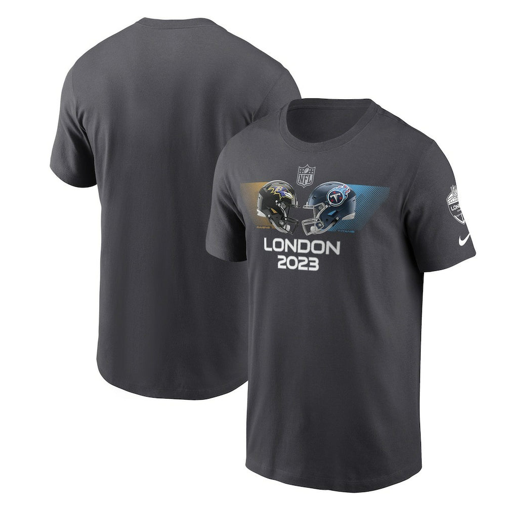 vs. Tennessee Titans 2023 London Game Essential T-Shirt - Baltimore Ravens T-shirts