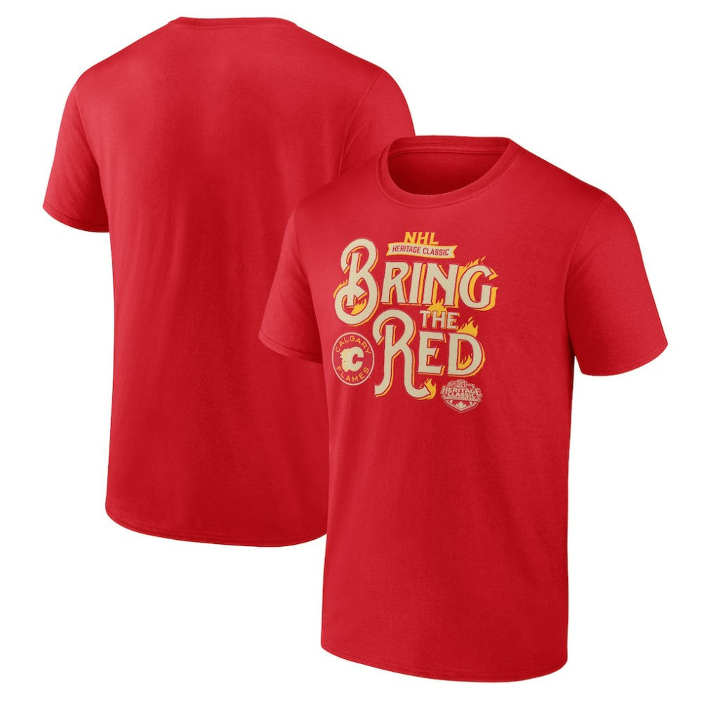 NHL Calgary Flames Fanatics 2023 NHL Heritage Classic Local T-Shirt – Red