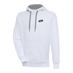 NHL Carolina Hurricanes Antigua Metallic Logo Victory Pullover Hoodie