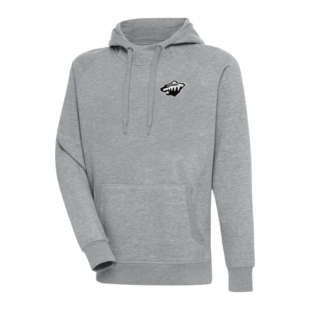NHL Minnesota Wild Antigua Metallic Logo Victory Pullover Hoodie