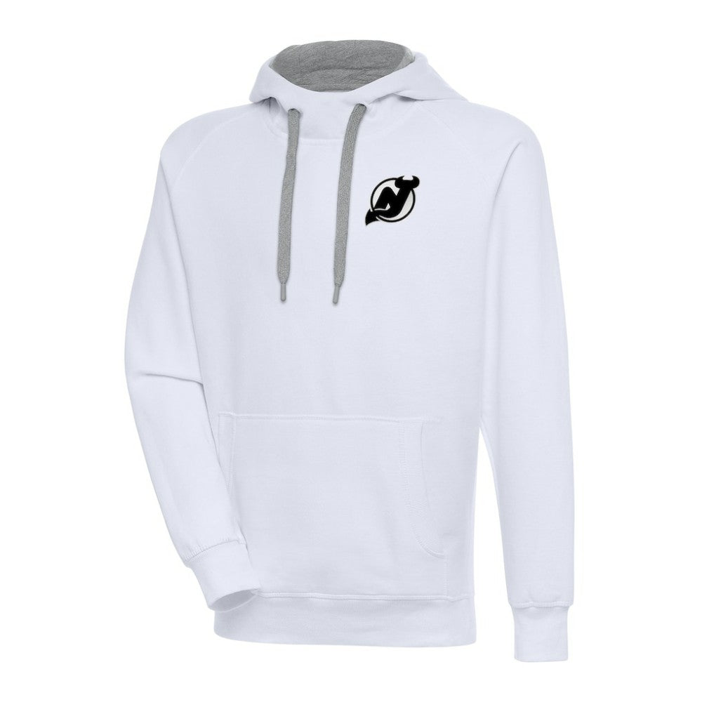 NHL New Jersey Devils Antigua Metallic Logo Victory Pullover Hoodie