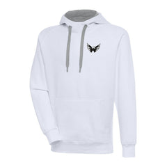 NHL Washington Capitals Antigua Metallic Logo Victory Pullover Hoodie