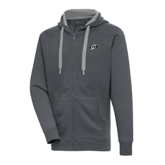 NHL Carolina Hurricanes Antigua Metallic Logo Victory Full-Zip Hoodie