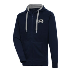 NHL Colorado Avalanche Antigua Metallic Logo Victory Full-Zip Hoodie