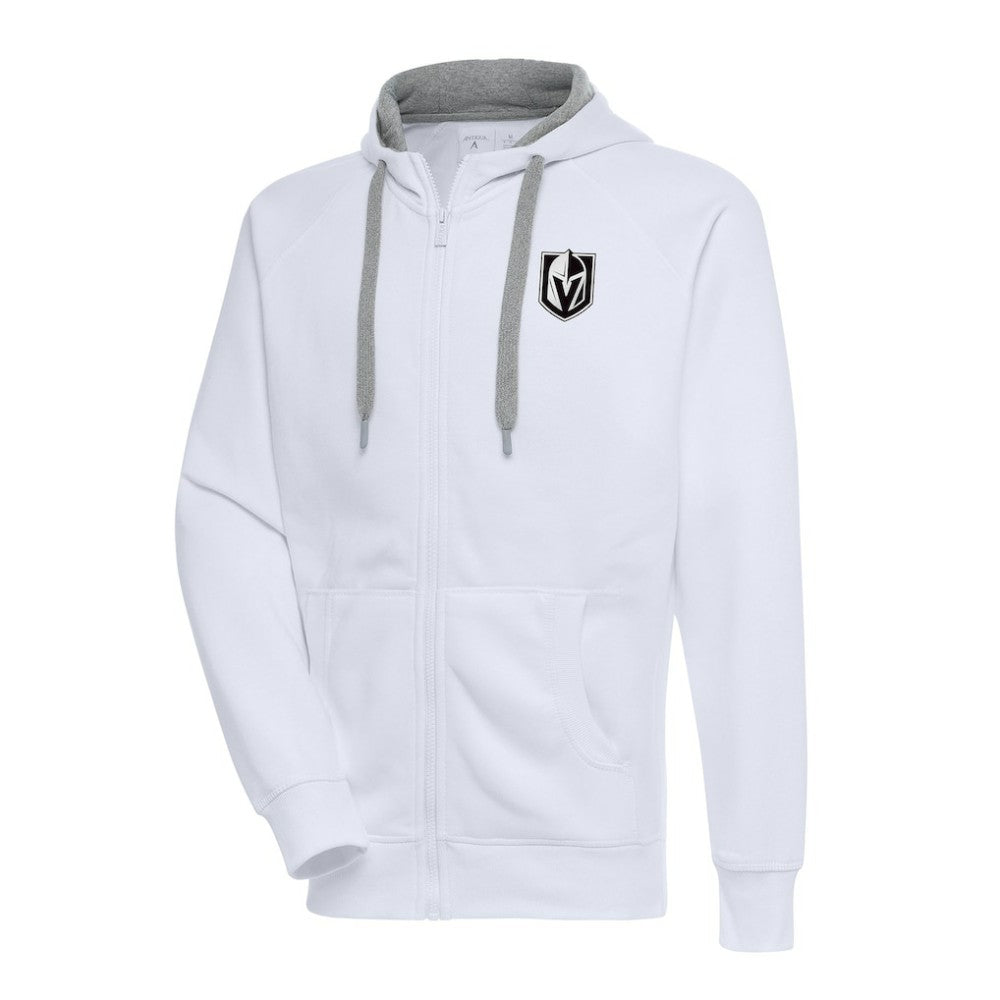 NHL Vegas Golden Knights Antigua Metallic Logo Victory Full-Zip Hoodie