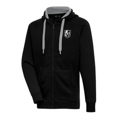 NHL Vegas Golden Knights Antigua Metallic Logo Victory Full-Zip Hoodie