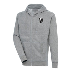 NHL Vegas Golden Knights Antigua Metallic Logo Victory Full-Zip Hoodie