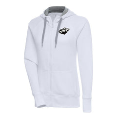 NHL Minnesota Wild Antigua Women's Metallic Logo Victory Full-Zip Hoodie