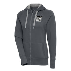 NHL New York Rangers Antigua Women's Metallic Logo Victory Full-Zip Hoodie