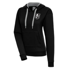NHL Vegas Golden Knights Antigua Women's Metallic Logo Victory Pullover Hoodie