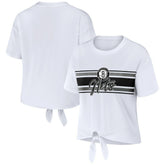Brooklyn Nets WEAR by Erin Andrews Women's Tie-Front T-Shirt