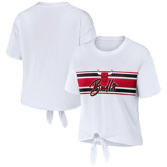 Chicago Bulls WEAR by Erin Andrews Women's Tie-Front T-Shirt sale