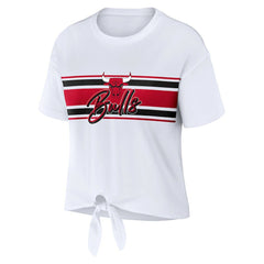 Chicago Bulls WEAR by Erin Andrews Women's Tie-Front T-Shirt sale