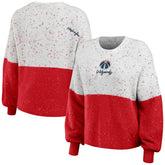 Washington Wizards WEAR by Erin Andrews Women's Color-Block Pullover Sweater