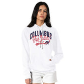 NHL Columbus Blue Jackets G-III 4Her by Carl Banks Women's Filigree Logo Pullover Hoodie – White