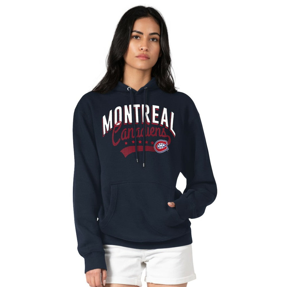 NHL Montreal Canadiens G-III 4Her by Carl Banks Women's Filigree Logo Pullover Hoodie – Navy