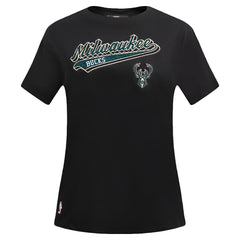 Milwaukee Bucks Pro Standard Women's Script Boyfriend T-Shirt