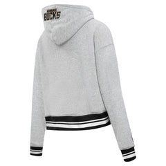 Milwaukee Bucks Pro Standard Women's Script Tail Cropped Pullover Hoodie