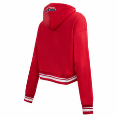 Washington Wizards Pro Standard Women's Script Tail Cropped Pullover Hoodie