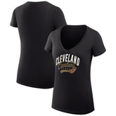Cleveland Cavaliers G-III 4Her by Carl Banks Women's Super-Slim Fit Lightweight Filigree Logo V-Neck T-Shirt sale