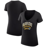 Golden State Warriors G-III 4Her by Carl Banks Women's Super-Slim Fit Lightweight Filigree Logo V-Neck T-Shirt sale