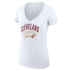 Cleveland Cavaliers G-III 4Her by Carl Banks Women's Super-Slim Fit Lightweight Filigree Logo V-Neck T-Shirt sale