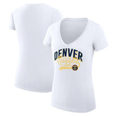 Denver Nuggets G-III 4Her by Carl Banks Women's Super-Slim Fit Lightweight Filigree Logo V-Neck T-Shirt sale
