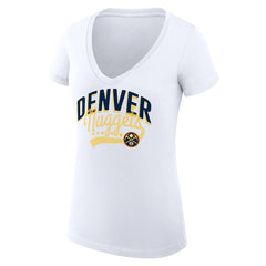 Denver Nuggets G-III 4Her by Carl Banks Women's Super-Slim Fit Lightweight Filigree Logo V-Neck T-Shirt sale