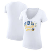 Golden State Warriors G-III 4Her by Carl Banks Women's Super-Slim Fit Lightweight Filigree Logo V-Neck T-Shirt sale