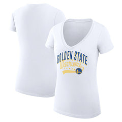Golden State Warriors G-III 4Her by Carl Banks Women's Super-Slim Fit Lightweight Filigree Logo V-Neck T-Shirt sale