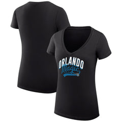 Orlando Magic G-III 4Her by Carl Banks Women's Super-Slim Fit Lightweight Filigree Logo V-Neck T-Shirt