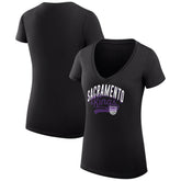 Sacramento Kings G-III 4Her by Carl Banks Women's Super-Slim Fit Lightweight Filigree Logo V-Neck T-Shirt