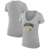 Indiana Pacers G-III 4Her by Carl Banks Women's Super-Slim Fit Lightweight Filigree Logo V-Neck T-Shirt