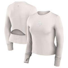 Women's Studio Fitted Long Sleeve Gym Top - Minnesota Vikings Tops