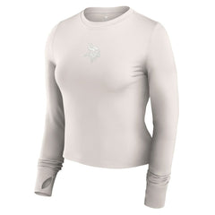 Women's Studio Fitted Long Sleeve Gym Top - Minnesota Vikings Tops