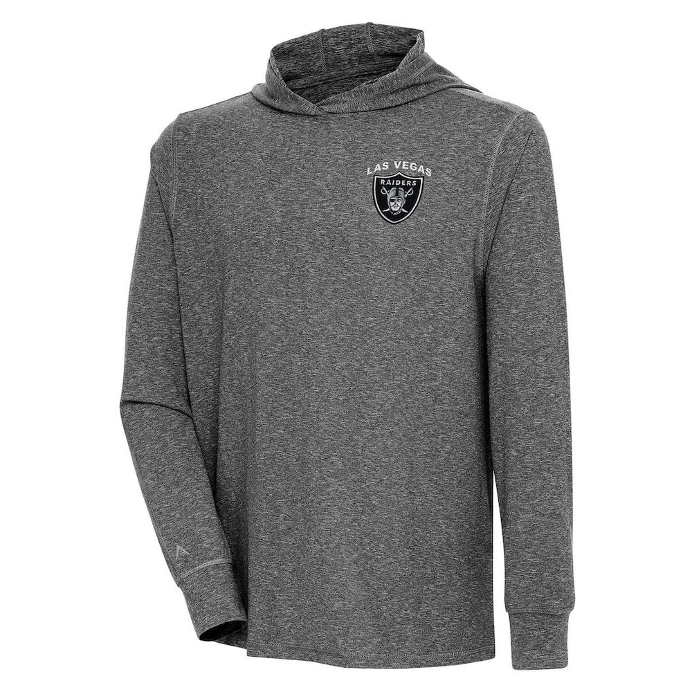 Antigua Saga Long Sleeve Hoodie T-Shirt - Las Vegas Raiders Hoodies