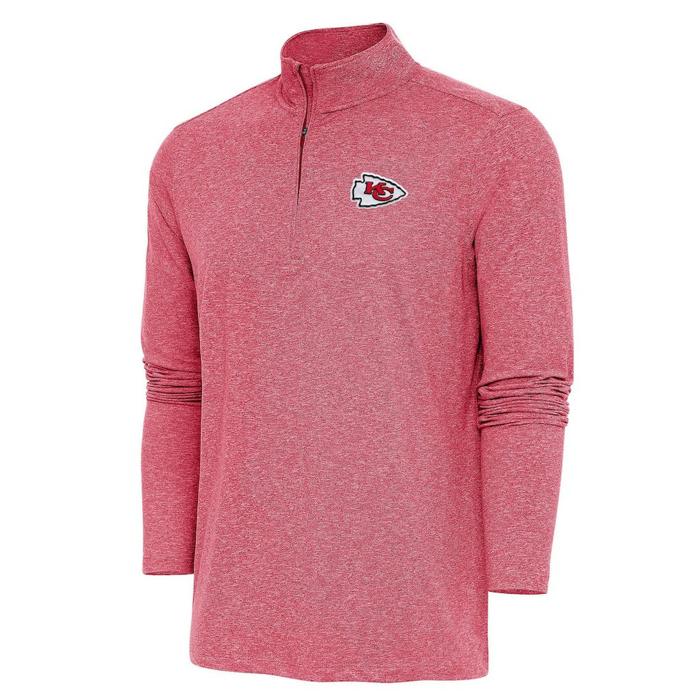 Antigua Hunk Quarter-Zip Pullover Top - Kansas City Chiefs Pullover