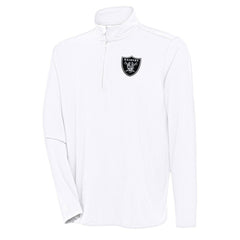 Antigua Hunk Quarter-Zip Pullover Top - Las Vegas Raiders Pullover