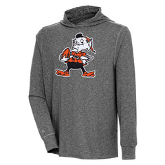 Antigua Saga Long Sleeve Hoodie T-Shirt - Cleveland Browns Hoodies