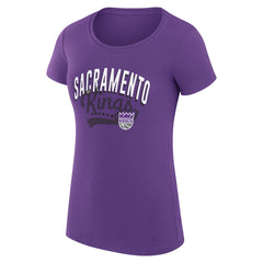 Sacramento Kings G-III 4Her by Carl Banks Women's Super-Slim Fit Lightweight Filigree Logo T-Shirt - Purple online