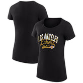 Los Angeles Lakers G-III 4Her by Carl Banks Women's Super-Slim Fit Lightweight Filigree Logo T-Shirt - Black shop
