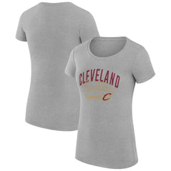 Cleveland Cavaliers G-III 4Her by Carl Banks Women's Super-Slim Fit Lightweight Filigree Logo T-Shirt - Heather Gray outlet
