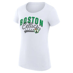 Boston Celtics G-III 4Her by Carl Banks Women's Super-Slim Fit Lightweight Filigree Logo T-Shirt - White online