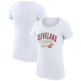 Cleveland Cavaliers G-III 4Her by Carl Banks Women's Super-Slim Fit Lightweight Filigree Logo T-Shirt - White on sale
